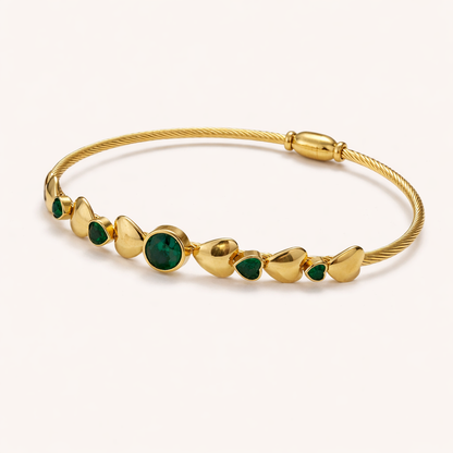 Green Hearts Bracelet