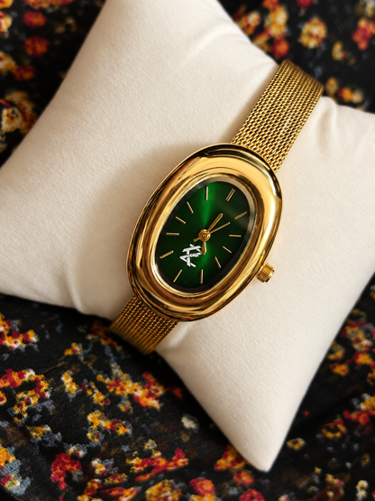 Green Dial Oval Watch