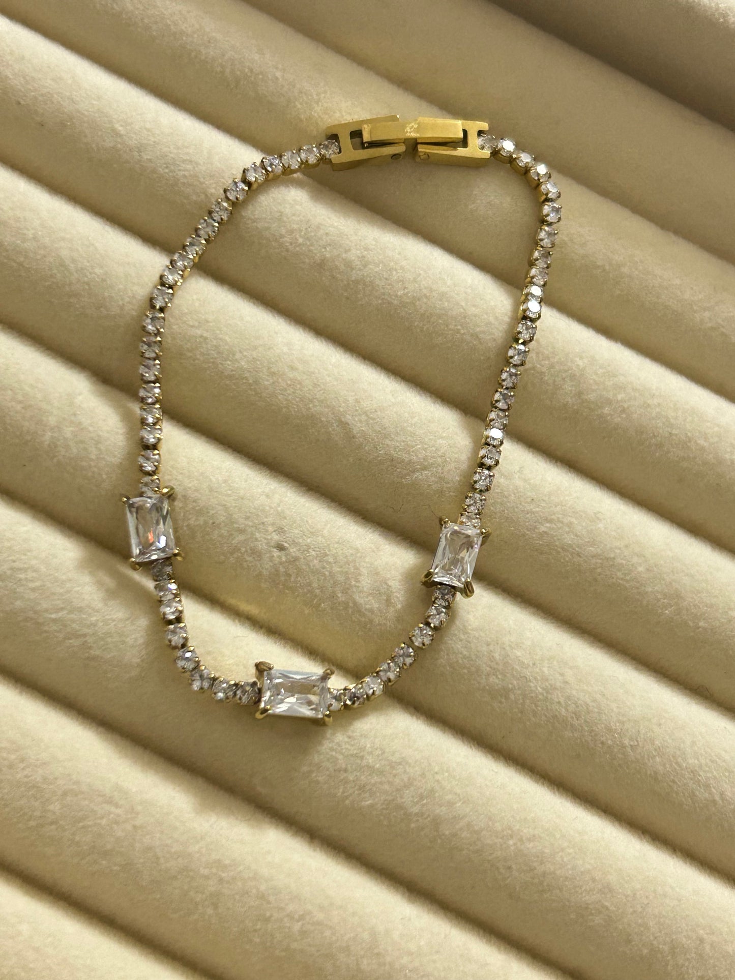 Tennis With Rectangular Diamond Bracelet
