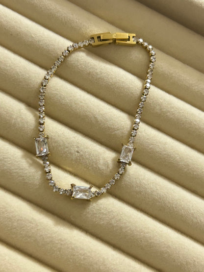 Tennis With Rectangular Diamond Bracelet