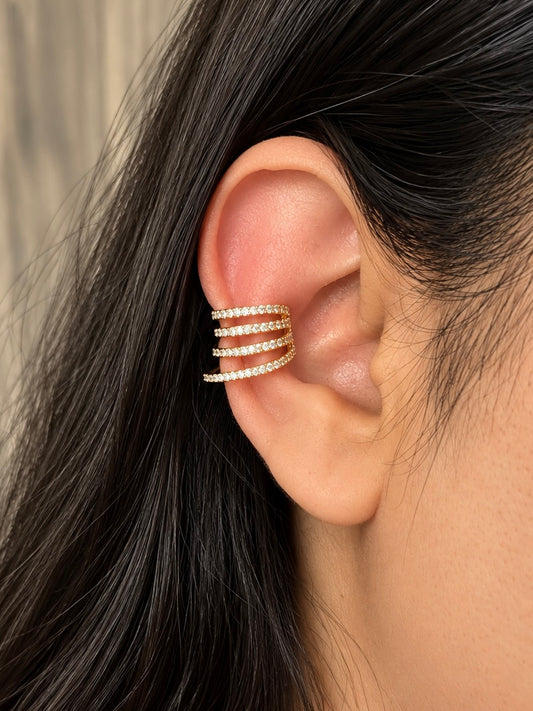 Diamond Layered Ear Cuff( One Piece)