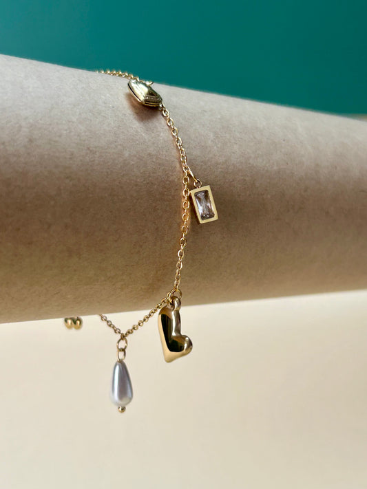 Anti Tarnish Whimsical Charms Bracelet