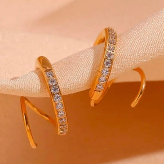 Double Hoop Illusion Earrings