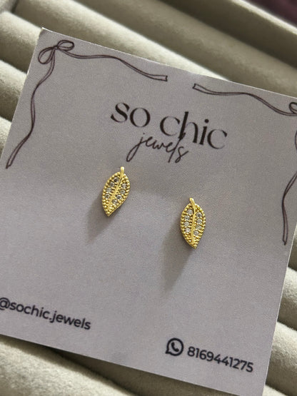 Dainty Leaf Studs