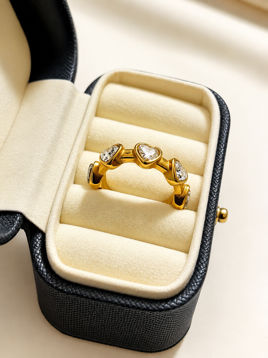 Diamond Hearts Ring