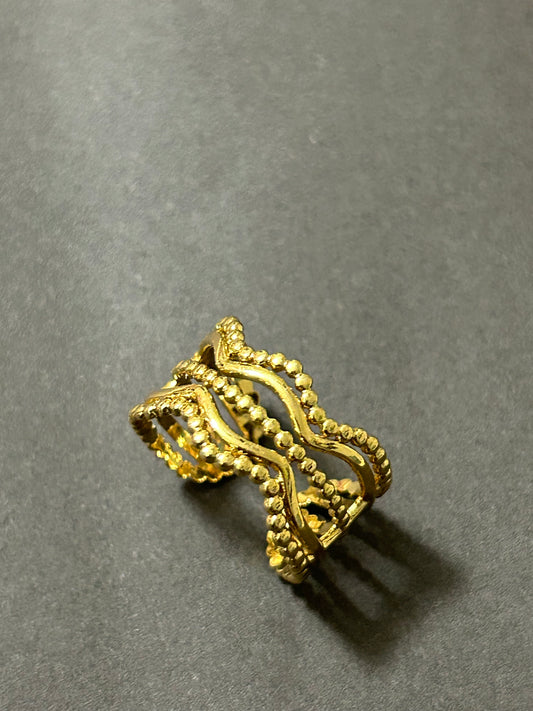 Golden Wave Ring