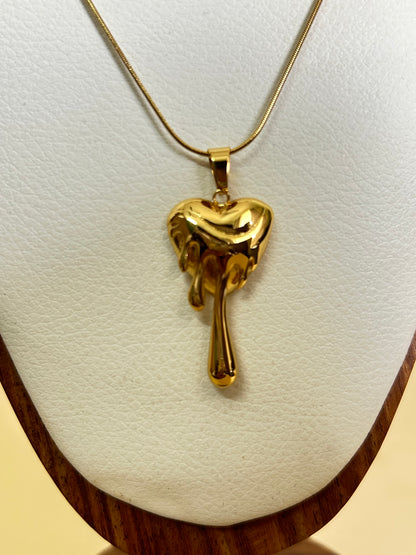 Dripping Heart Necklace