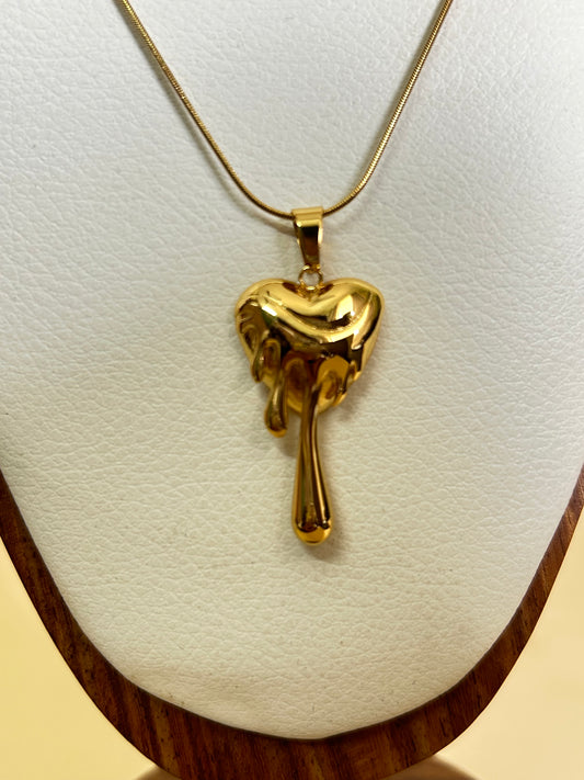Dripping Heart Necklace