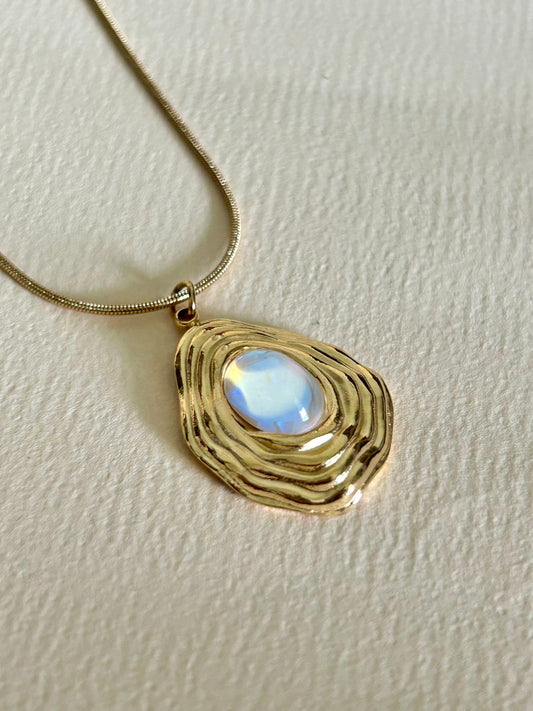The Moonstone Ripple Necklace