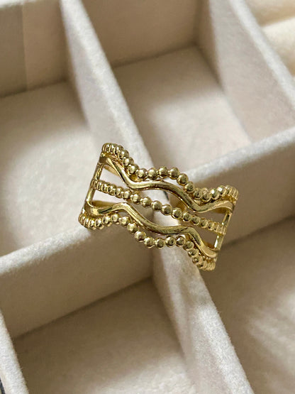 Golden Wave Ring