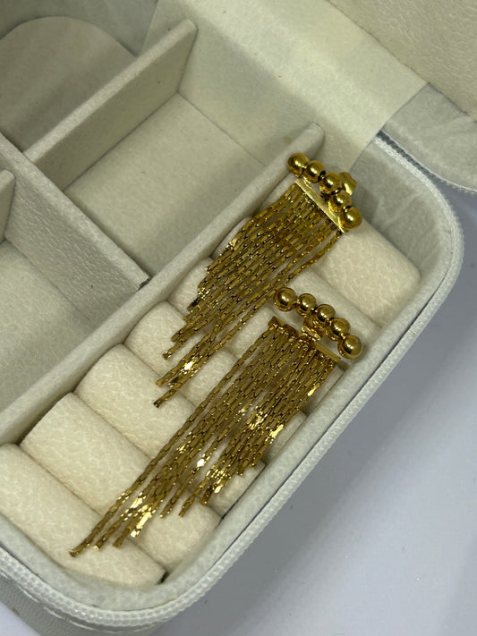 Golden Fringes Earrings