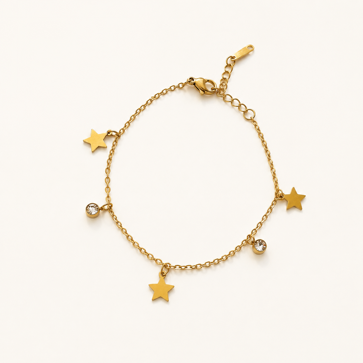 Star & Diamonds Chain Bracelet