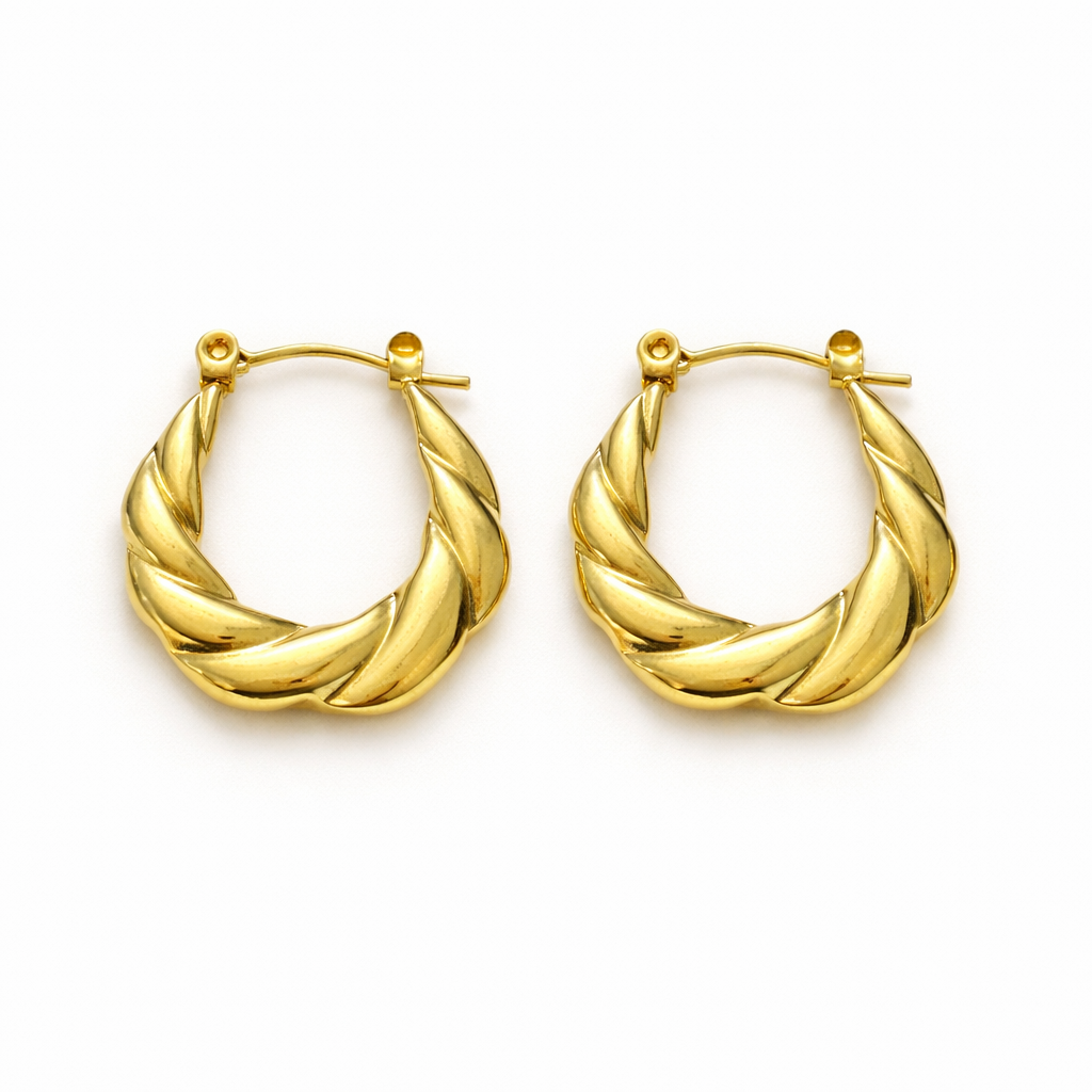 Golden Swirl Hoop