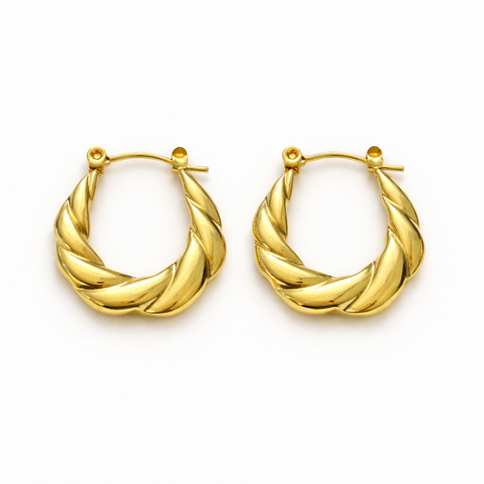 Golden Swirl Hoop