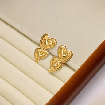 Double Heart Earrings