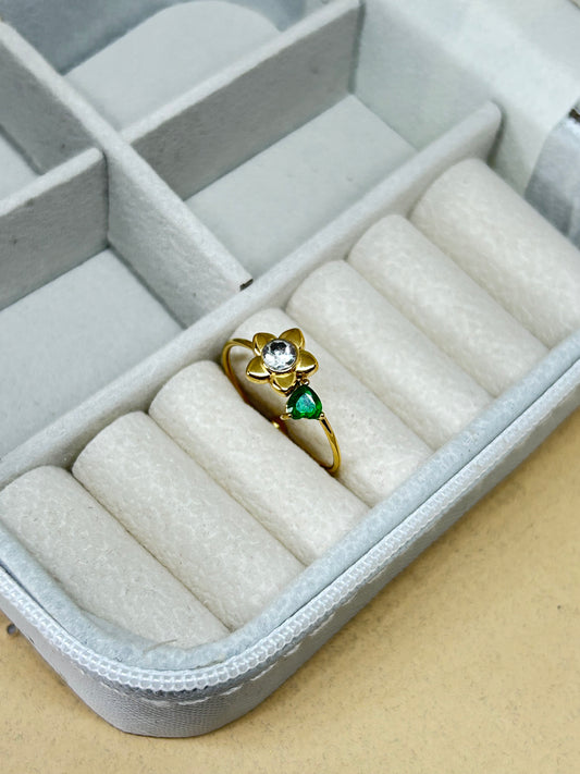 Blooming Heart Adjustable Ring