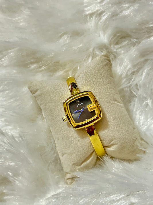 Square Vintage Kada Style Watch(Black Dial)