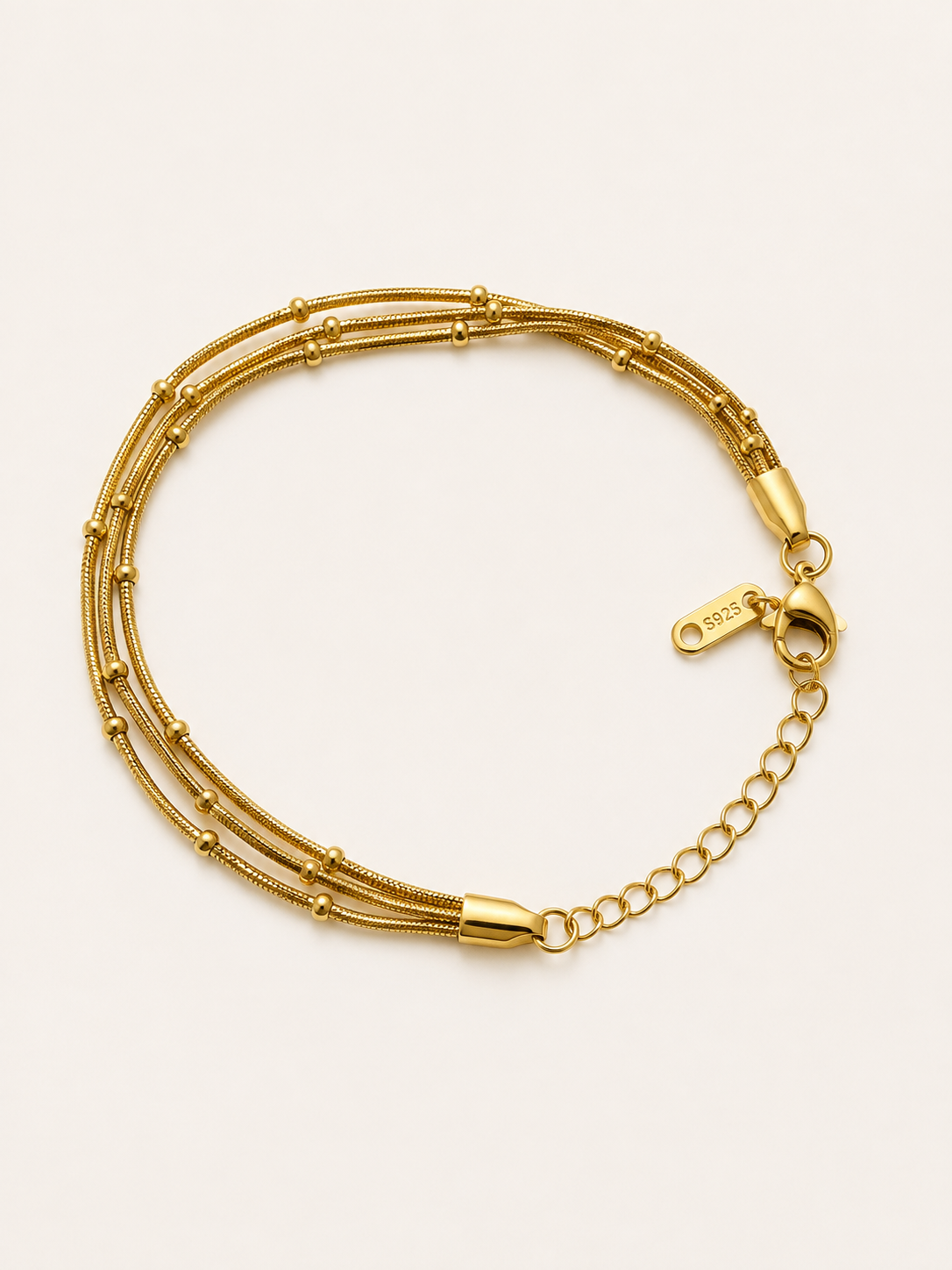 Triple Layer Beaded Bracelet