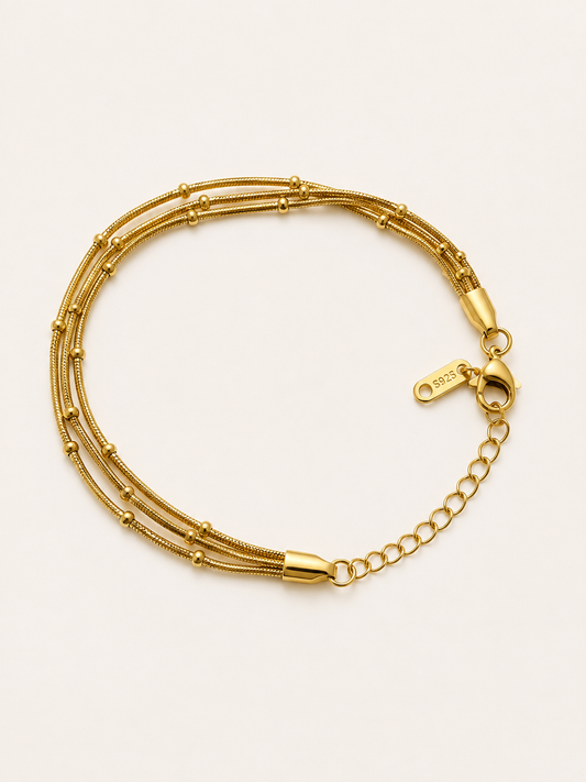 Triple Layer Beaded Bracelet