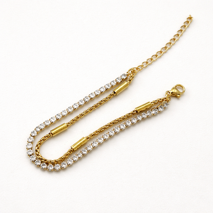 Double Chain Tennis Bracelet