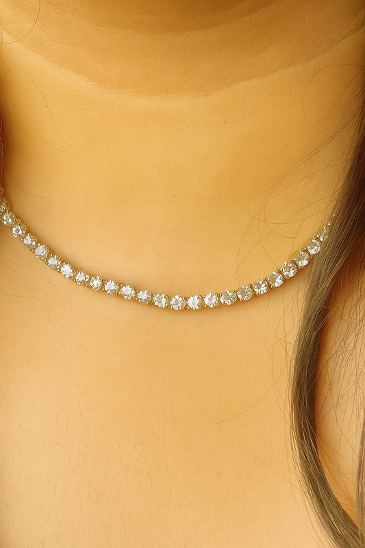 Tennis & Snake Chain Necklace