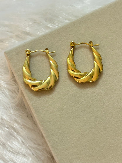 Golden Swirl Hoop