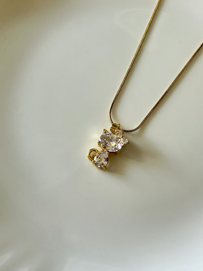 Diamond Kitten Necklace