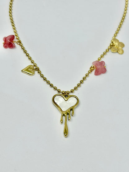 Golden Drip Love Necklace