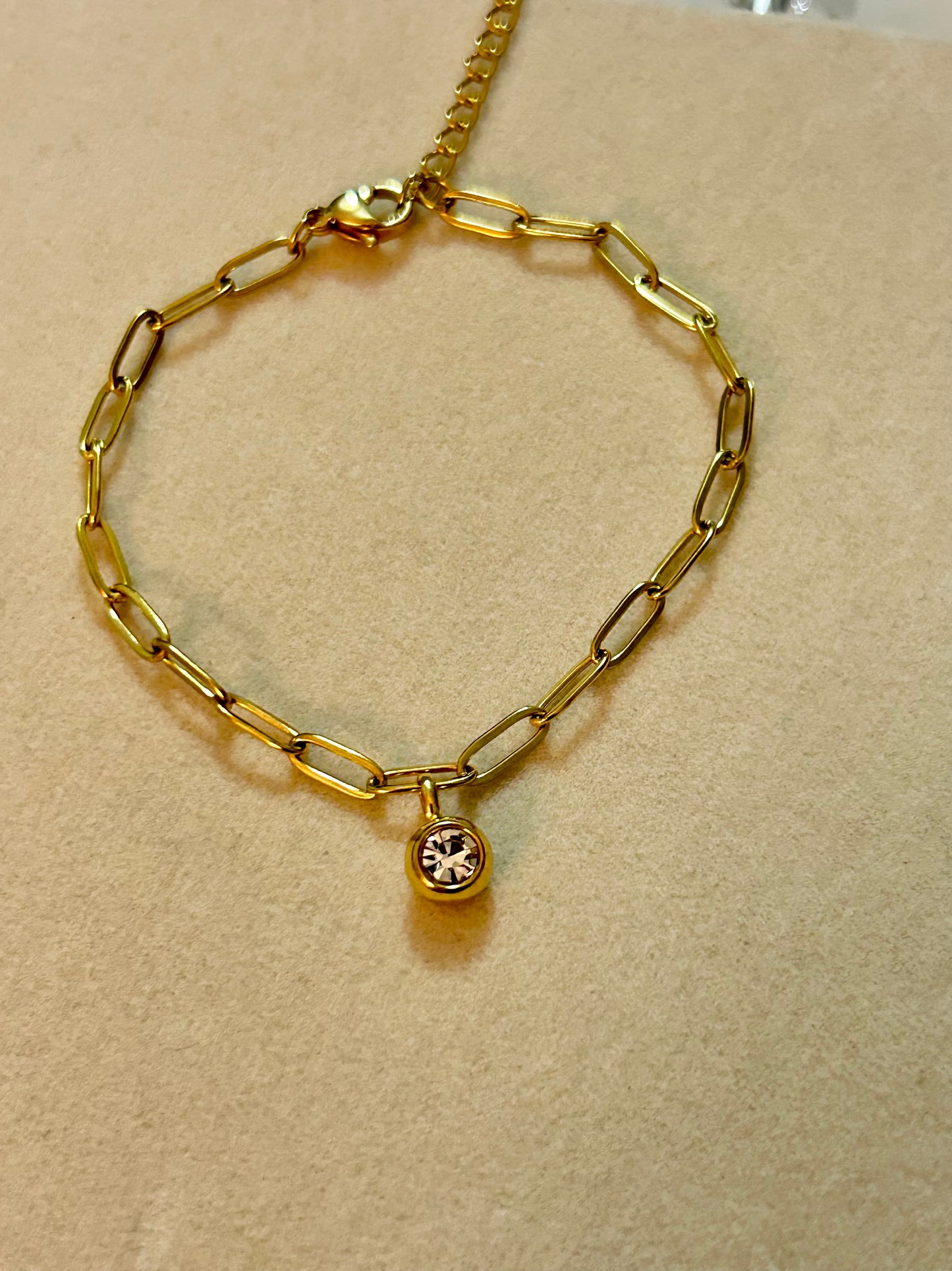 Link Bracelet with Diamond