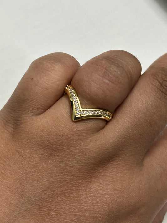 V Diamond Adjustable Ring