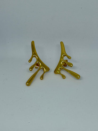 Molten Droplet Cuff Earrings