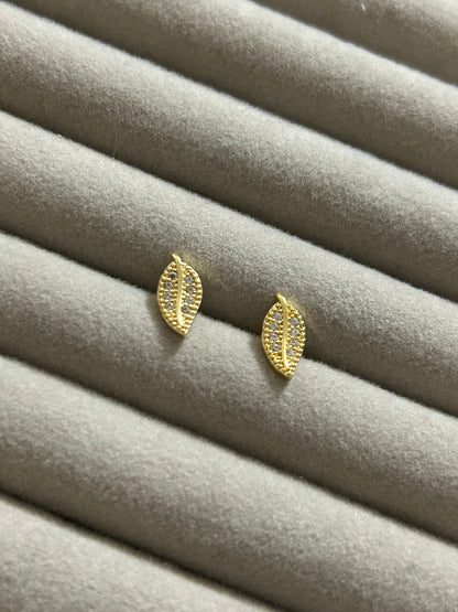 Dainty Leaf Studs