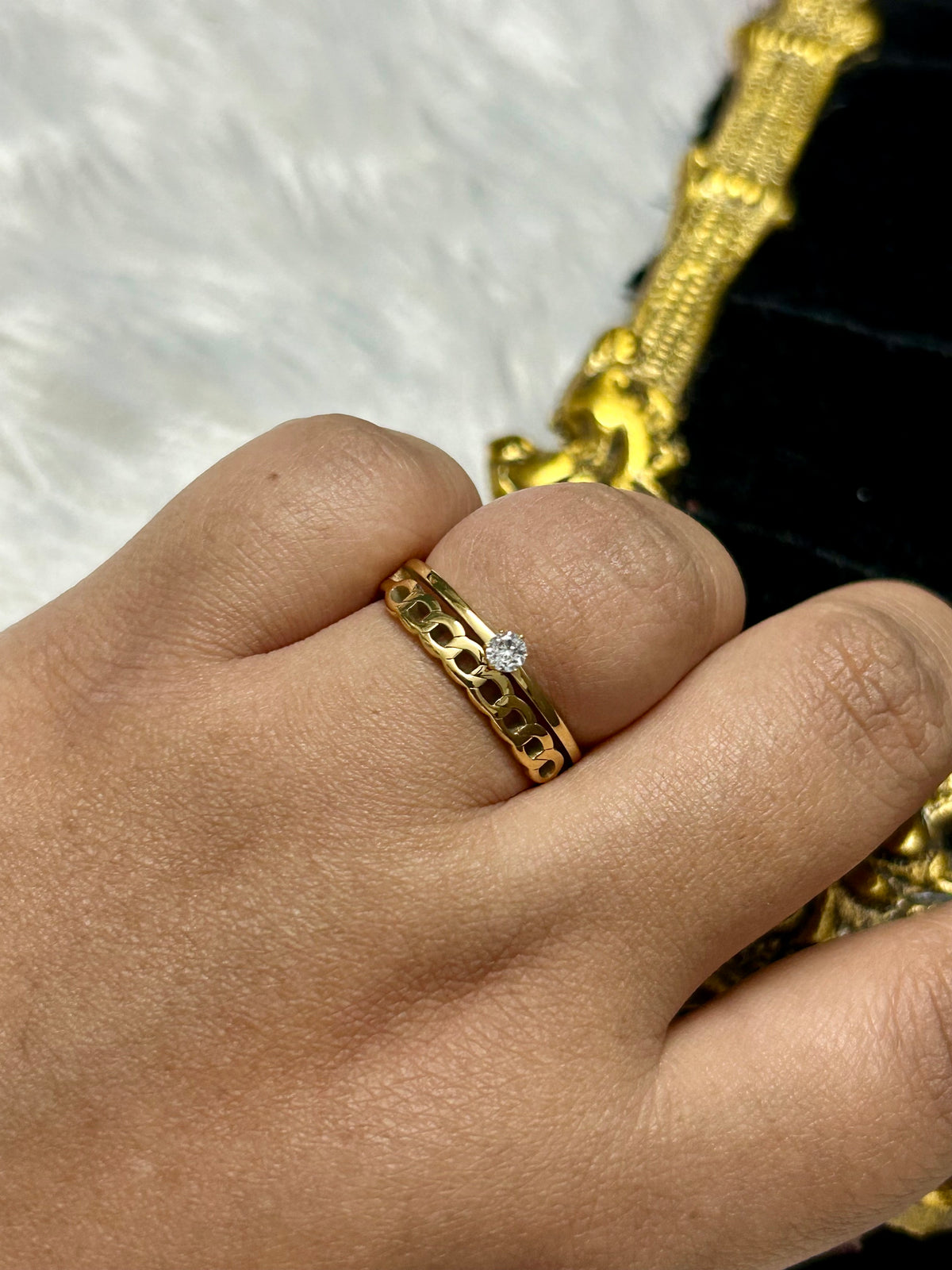 Link Solitaire Ring