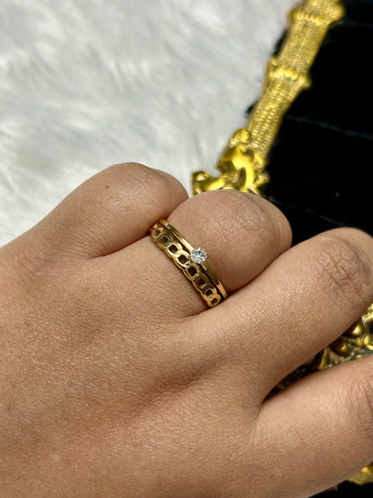 Link Solitaire Ring