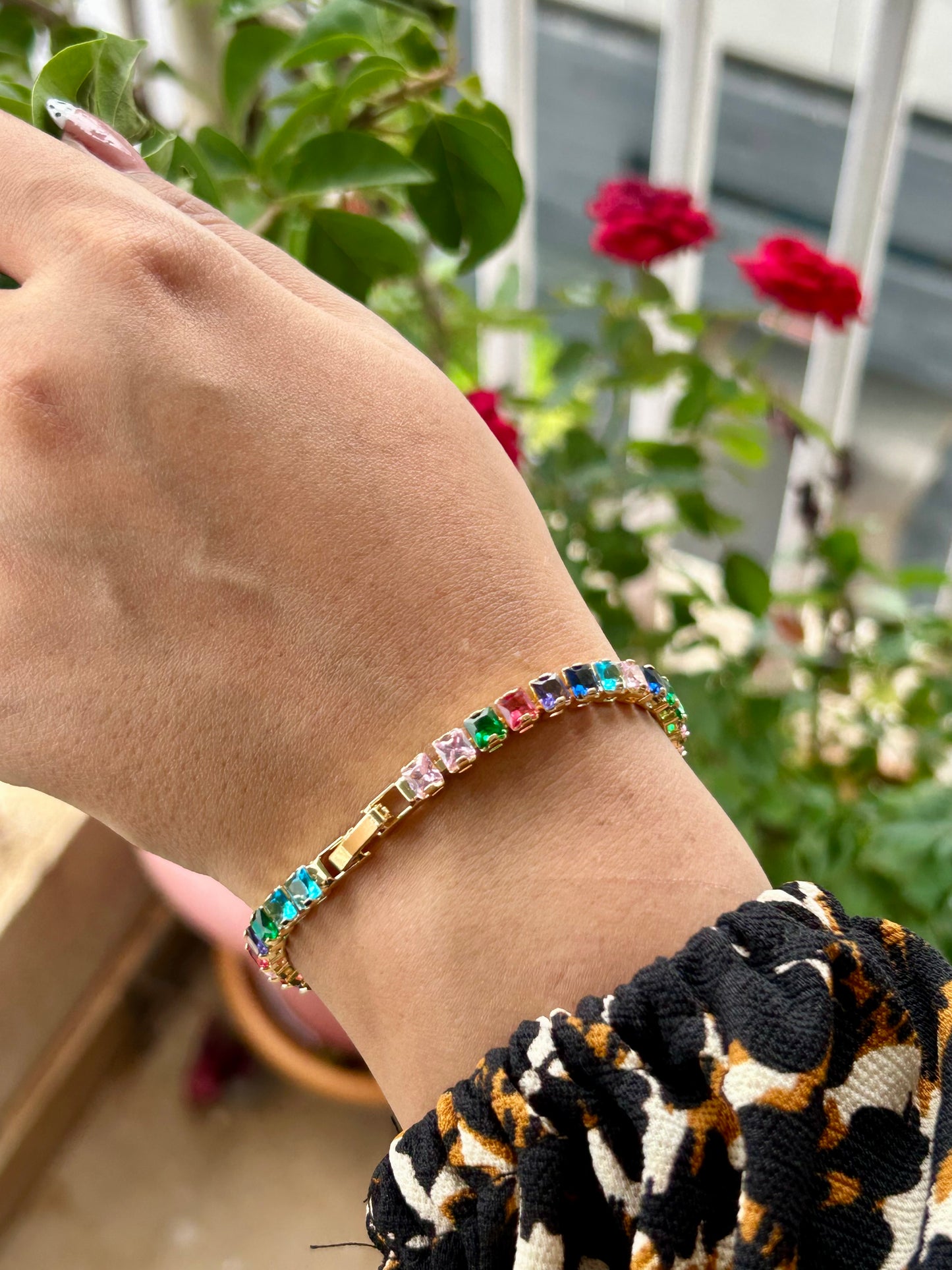 Rainbow Tennis Bracelet