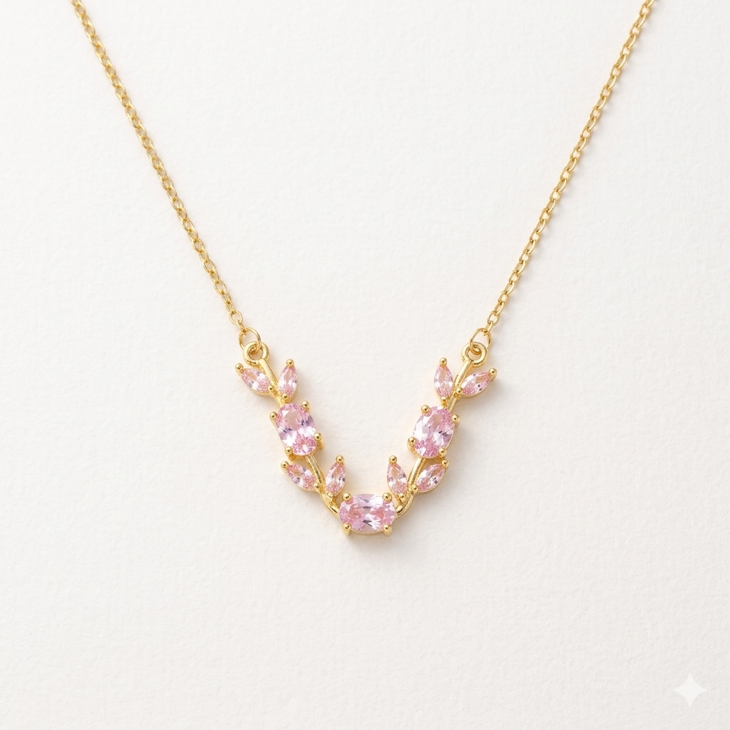 Pink Tulip Necklace