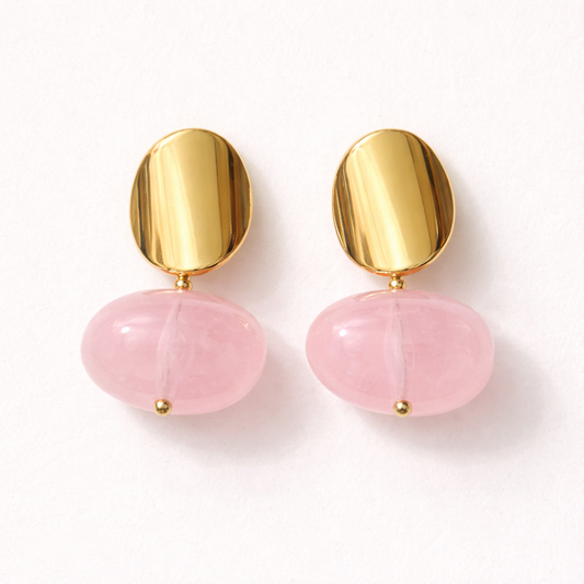 Pink Drop Earrings