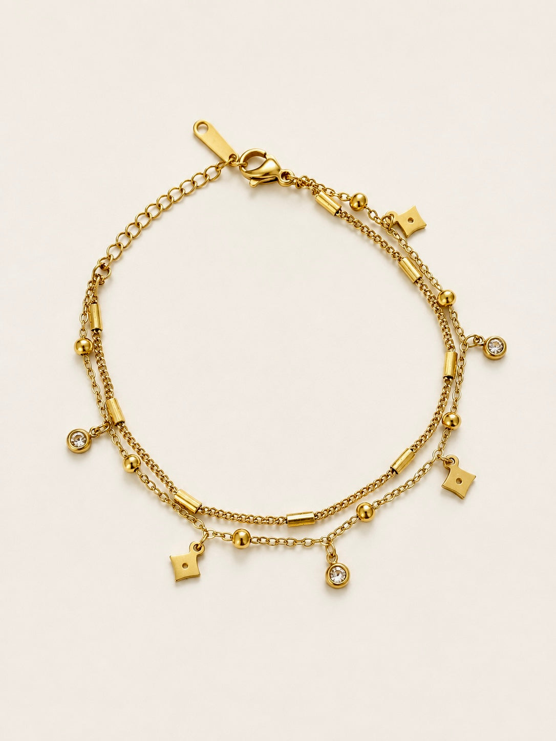 Double Layer Charms Bracelet