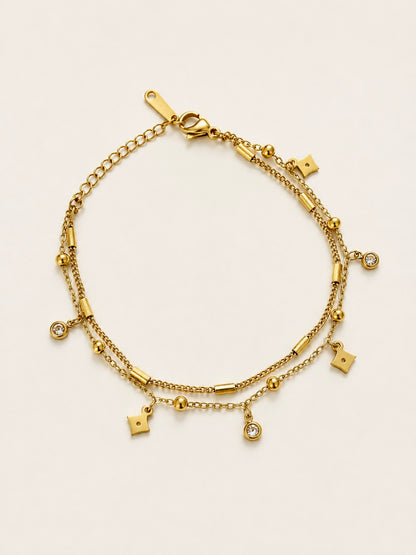 Double Layer Charms Bracelet