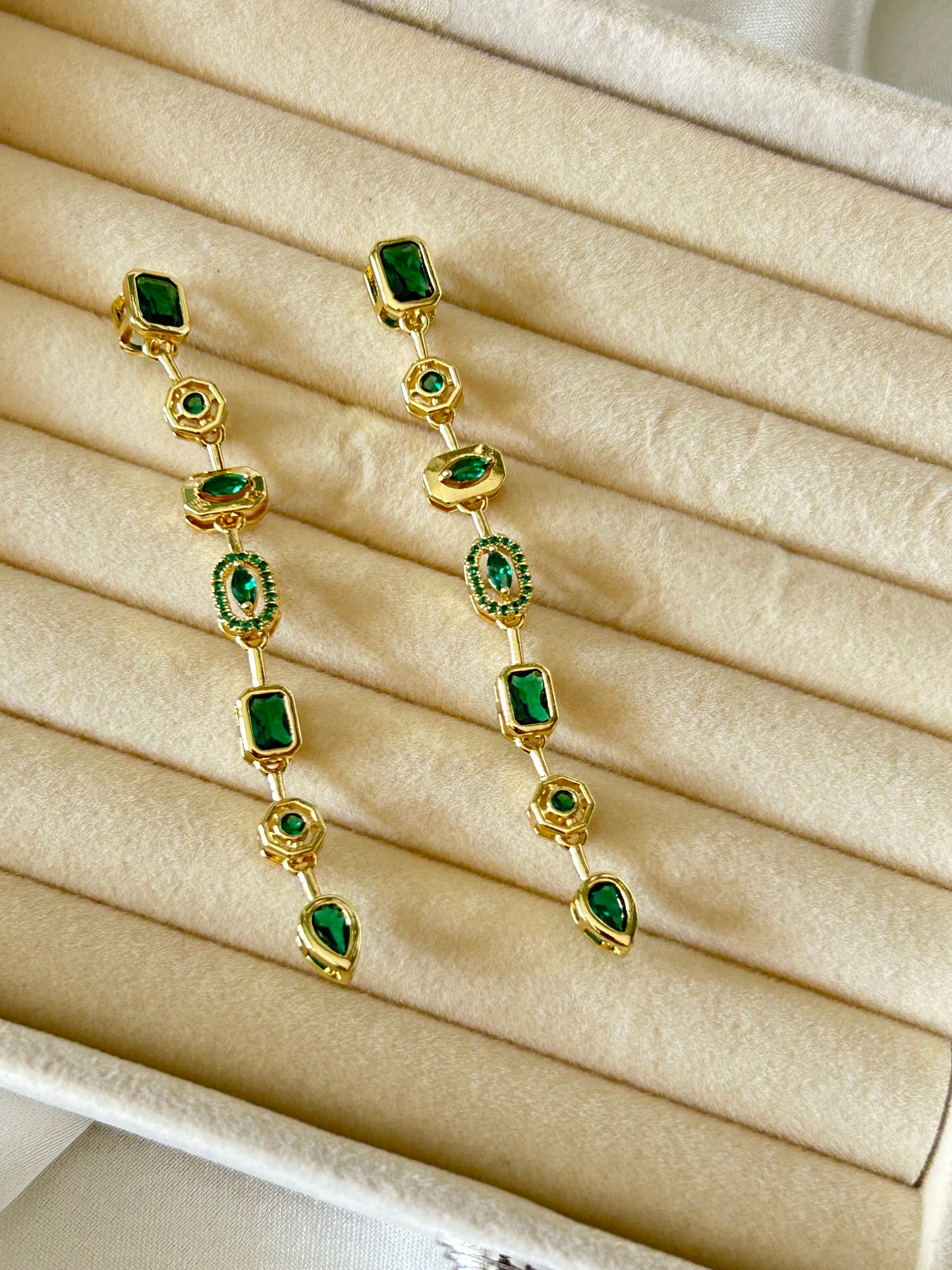 Green Envy Danglers