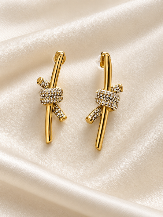 Diamond Knot Earrings