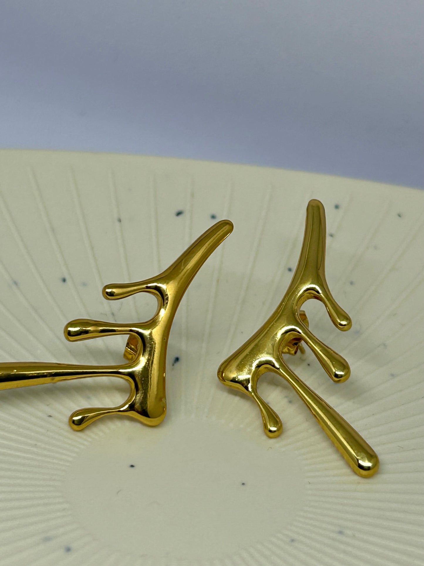 Molten Droplet Cuff Earrings