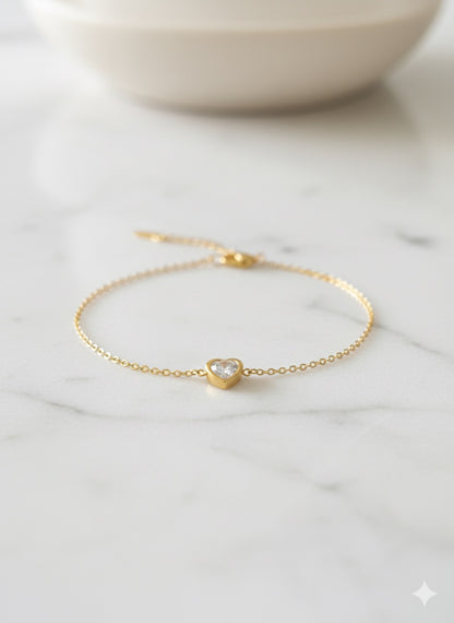 Diamond Heart Bracelet