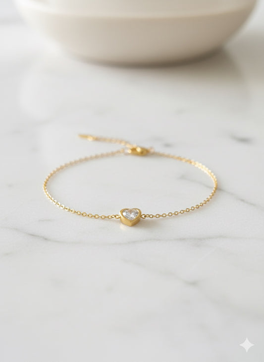 Diamond Heart Bracelet