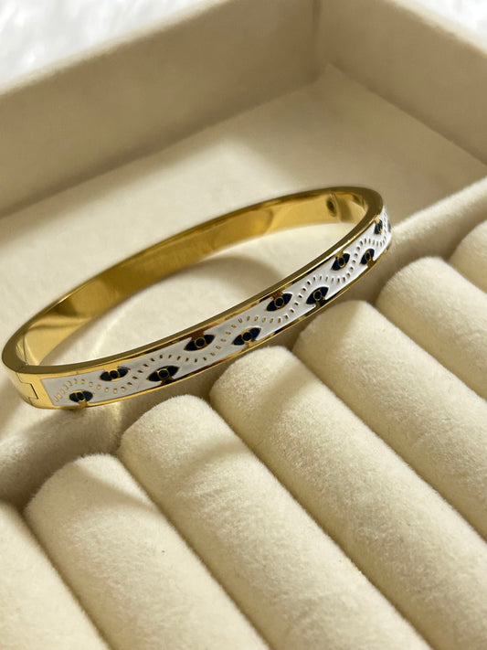 White Evil Eye Bracelet