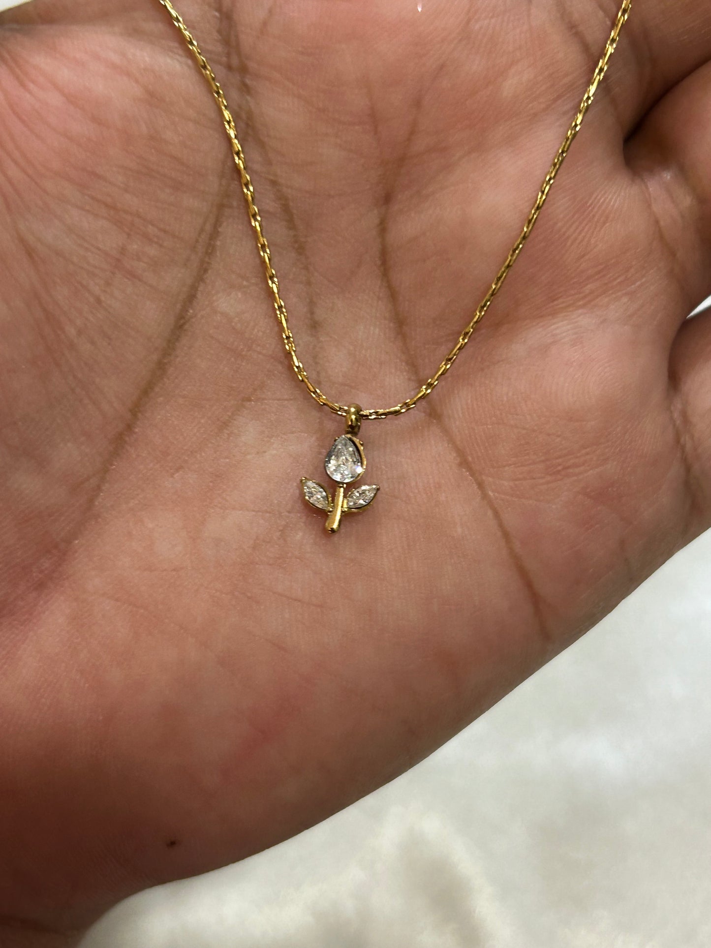 White Tulip Necklace