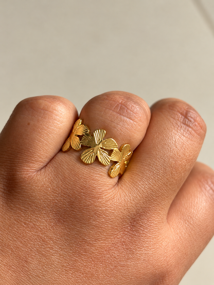 Flowers Adjustable Ring
