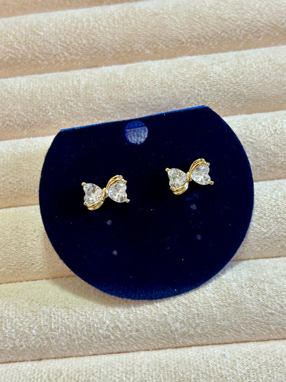 Heart Diamond Studs