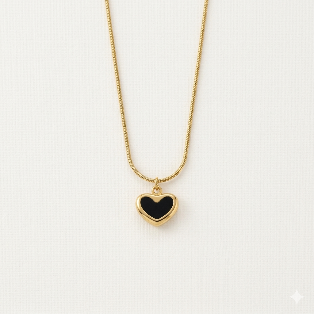 Black Heart Necklace