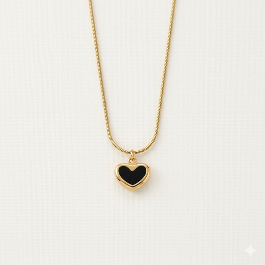 Black Heart Necklace